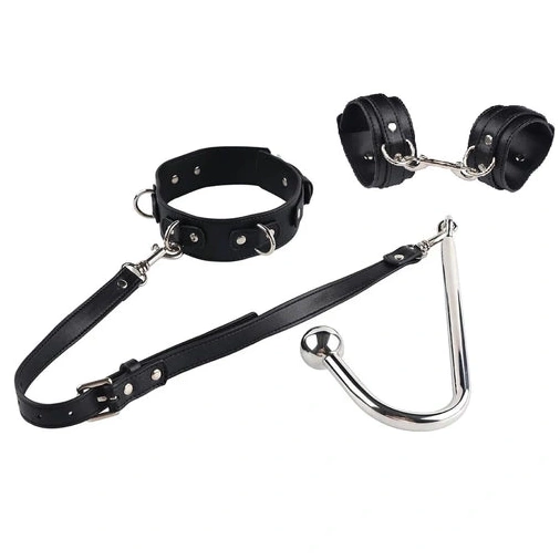 5334 Hook with Cuffs and Anal Collar Beaded Elegant 0213